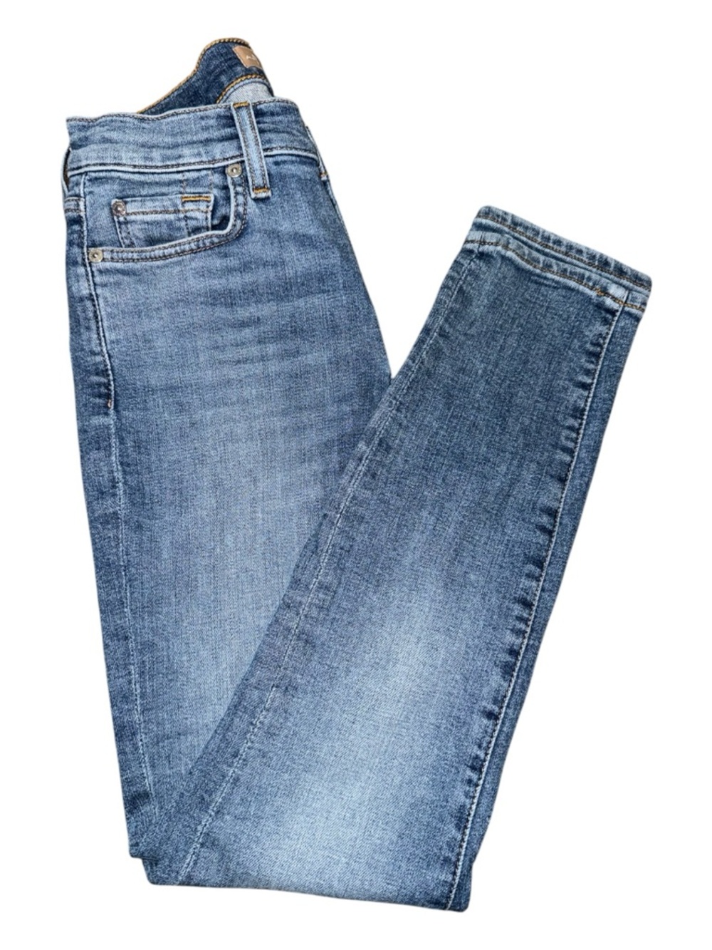 7 For All Mankind Luxe Vintage Light Blue Skinny Jeans